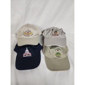 US Open USGA Member Adjustable Cap Hats: Lot of 4 2011 2012 2013 2016